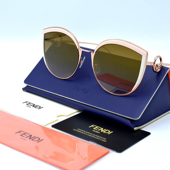 FENDI FF0290/S PINK ROSE GOLD AUTHENTIC SUNGLASSES - Picture 9 of 10